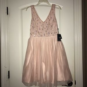 Adrianna Papell Beaded Tulle Party Dress, Size 6